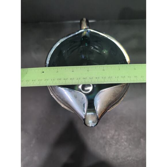 Imperial Grape Leaf Carnival Glass Pitcher, Cobalt‎ Glassware, Carnival Pitcher - Picture 9 of 9